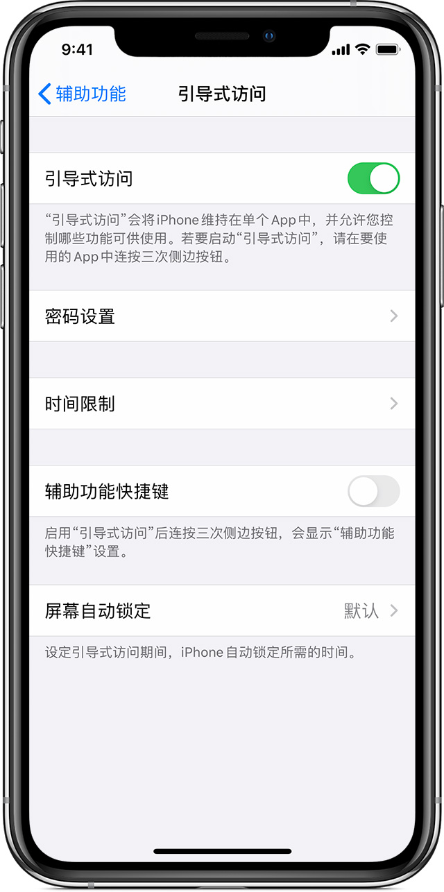 北川苹果手机维修分享如何在 iPhone 上退出引导式访问 